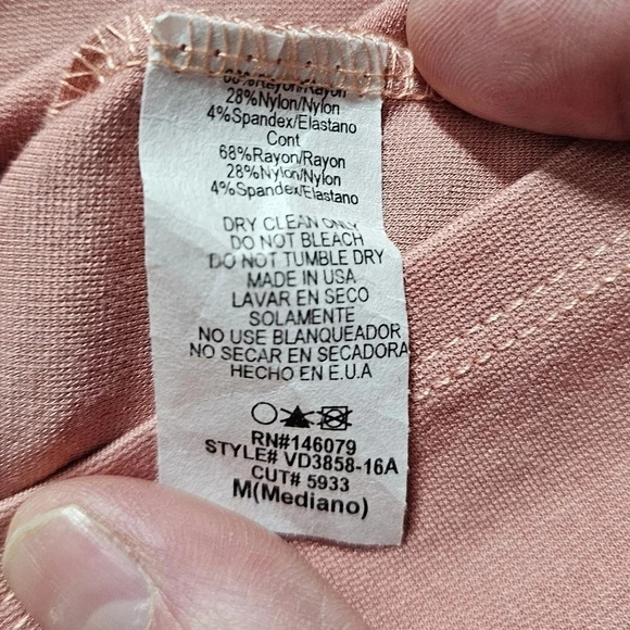 Love Culture Medium Pink Black Spaghetti Strap Bodycon Cocktail Y2K Barbiecore - Picture 8 of 8